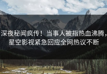 深夜秘闻疯传！当事人被指热血沸腾，星空影视紧急回应全网热议不断