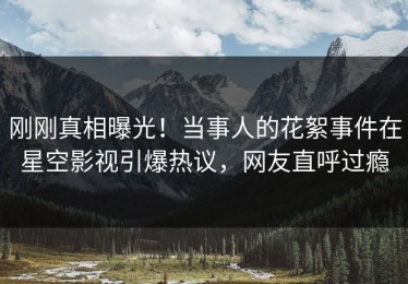 刚刚真相曝光！当事人的花絮事件在星空影视引爆热议，网友直呼过瘾