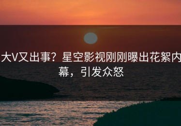 大V又出事？星空影视刚刚曝出花絮内幕，引发众怒